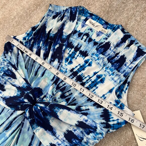 NWT Eliza J Blue and White Boho Summer Maxi Dress 6 - Picture 7 of 9